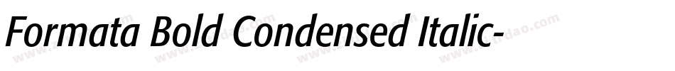 Formata Bold Condensed Italic字体转换